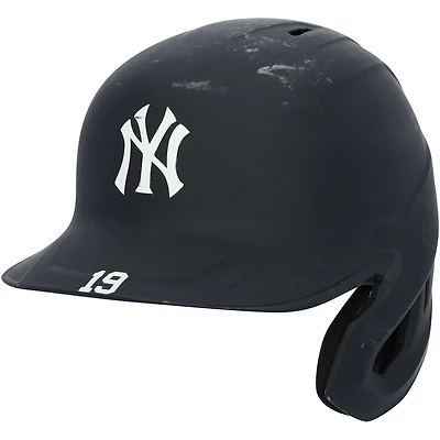 Jon Berti New York Yankees Game-Used #19 Navy Batting Helmet vs. Houston Astros on March 31, 2024