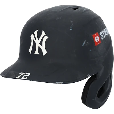 Jose Caballero New York Yankees Game-Used #72 Navy Batting Helmet Worn During Games Played on August 4, September 18 and October 4, 2025