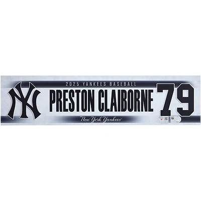 Preston Claiborne New York Yankees Player-Issued #79 Nameplate from the 2025 MLB Postseason