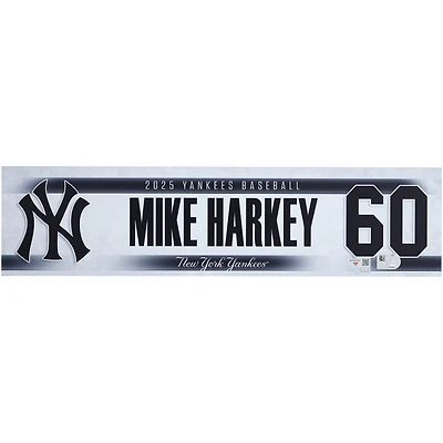 Mike Harkey New York Yankees Player-Issued #60 Nameplate from the 2025 MLB Postseason