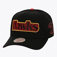 Men's Mitchell & Ness Black Atlanta Hawks Hardwood Classics Class Act Pro-Pinch Adjustable Hat