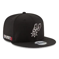 Men's New Era  Black San Antonio Spurs 2026 NBA Playoffs 9FIFTY Snapback Hat