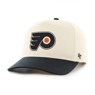 Men's '47  Cream/Black Philadelphia Flyers Logo Hitch Adjustable Hat