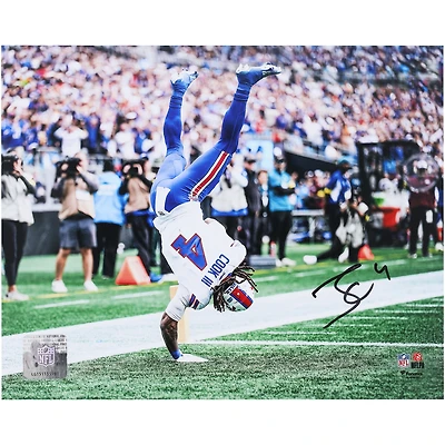 James Cook III Buffalo Bills Autographed 8" x 10" One Handed Flip Photograph