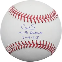 Cam Schlittler New York Yankees Autographed Baseball with "MLB Debut 7-9-25" Inscription