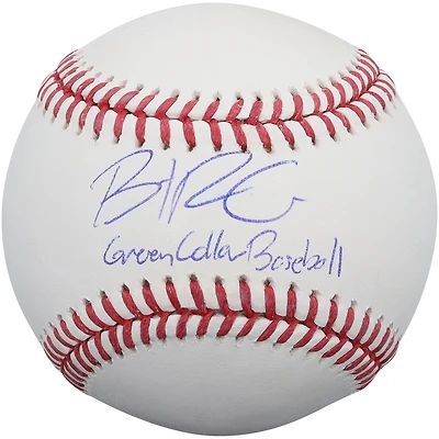 Brent Rooker Athletics Autographed Baseball with "Green Collar Baseball" Inscription