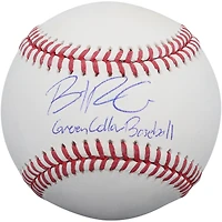 Brent Rooker Athletics Autographed Baseball with "Green Collar Baseball" Inscription