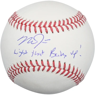 Mike Trout Los Angeles Angels Autographed Baseball with "Light That Baby Up!" Inscription