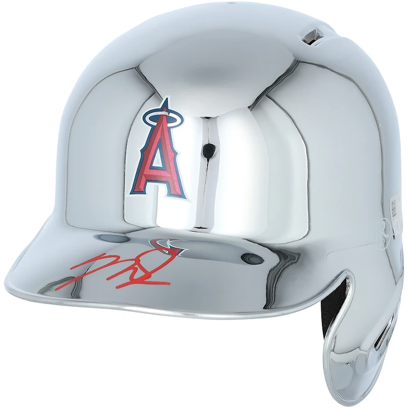 Mike Trout Los Angeles Angels Autographed Chrome Mini Batting Helmet