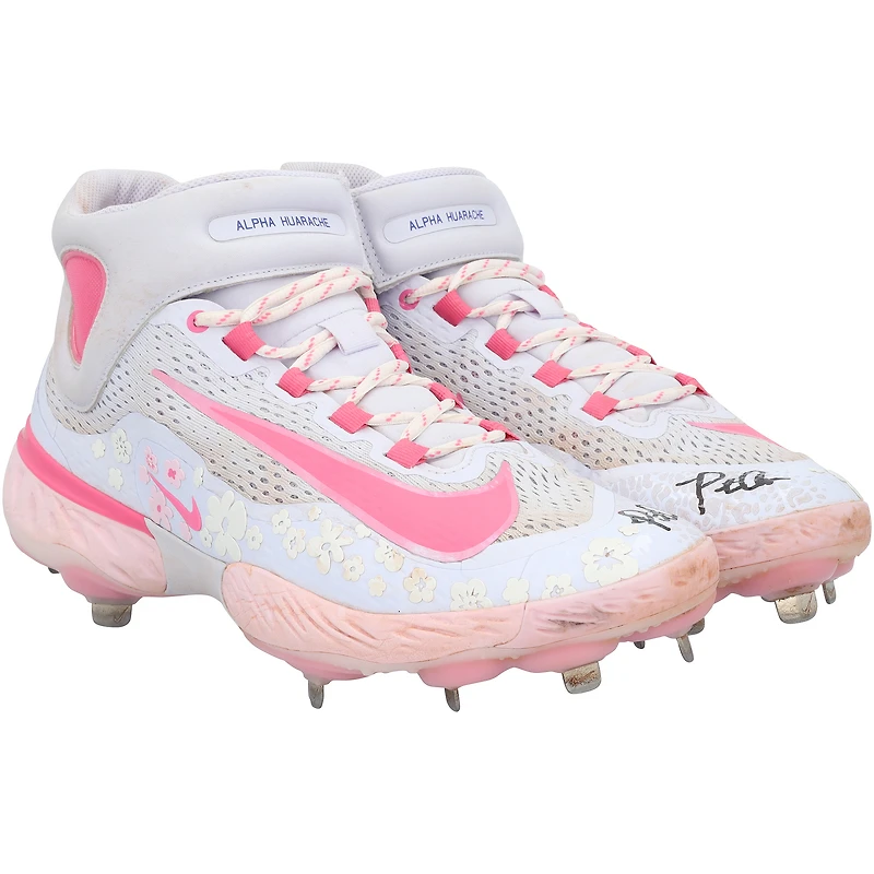 Pete Alonso New York Mets Autographed Game-Used Pink Nike Cleats from the 2025 MLB Season - HH98515754-55