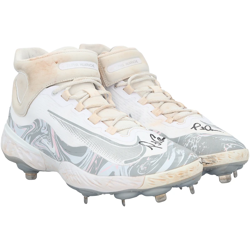Pete Alonso New York Mets Autographed Game-Used White/Gray Nike Cleats from the 2025 MLB Season - HH98515752-53