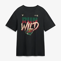 Men's  Black Minnesota Wild 2026 Stanley Cup Playoffs Hometown Slogan T-Shirt