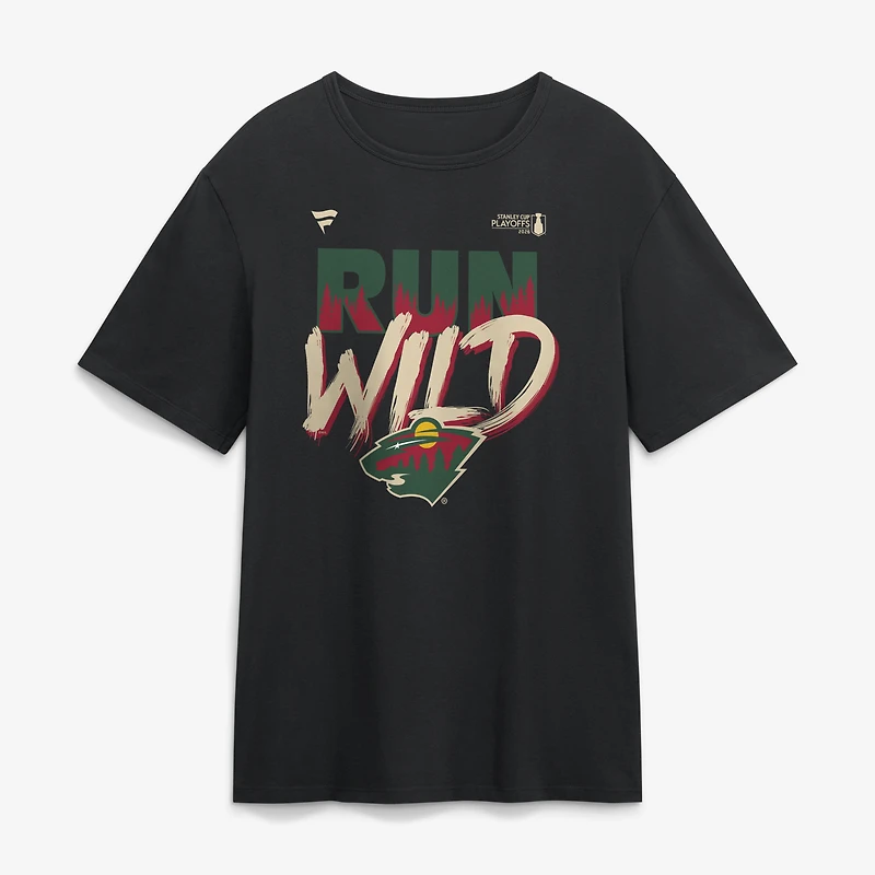 Men's Black Minnesota Wild 2026 Stanley Cup Playoffs Hometown Slogan T-Shirt