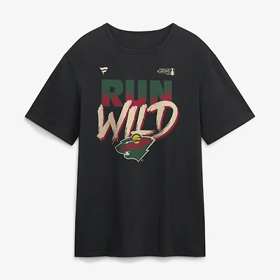 Men's Black Minnesota Wild 2026 Stanley Cup Playoffs Hometown Slogan T-Shirt