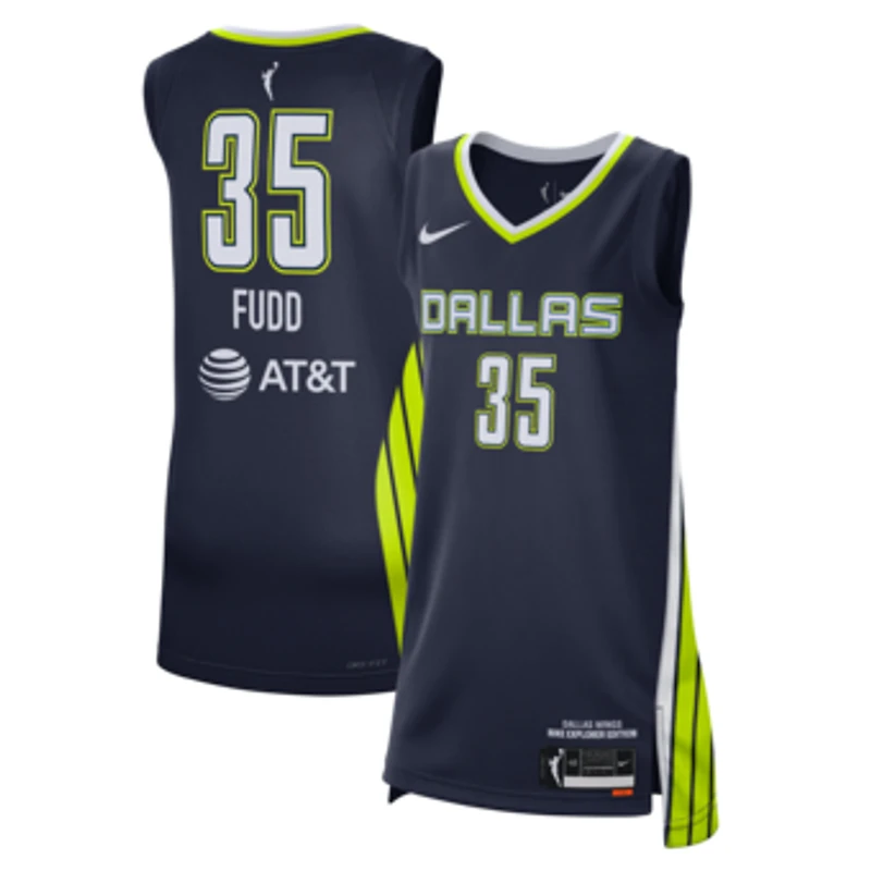 Unisex Nike Azzi Fudd Navy Dallas Wings 2026 WNBA Draft Pick Explorer Edition Victory Jersey
