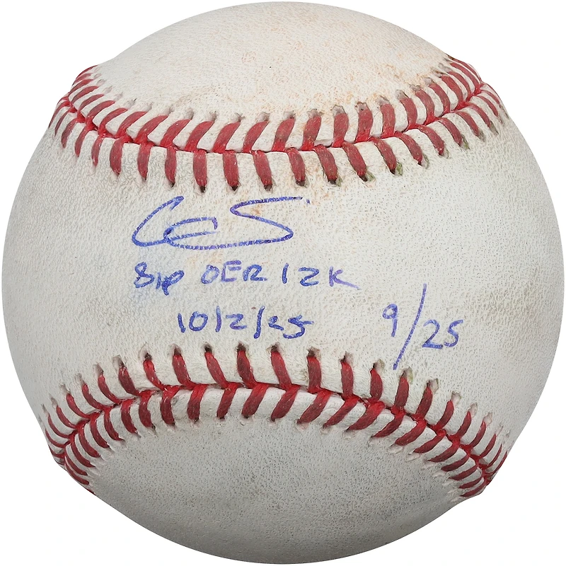 Cam Schlittler New York Yankees Autographed Game-Used Baseball vs. Boston Red Sox on October 2, 2025 with Multiple Inscriptions - Limited Edition of 25