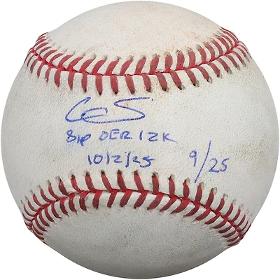 Cam Schlittler New York Yankees Autographed Game-Used Baseball vs. Boston Red Sox on October 2, 2025 with Multiple Inscriptions - Limited Edition of 25