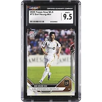 Son Heung-Min LAFC 2025 Topps Now MLS Global Superstar Makes MLS Debut with LAFC #73 CGC Authenticated 9.5 Card