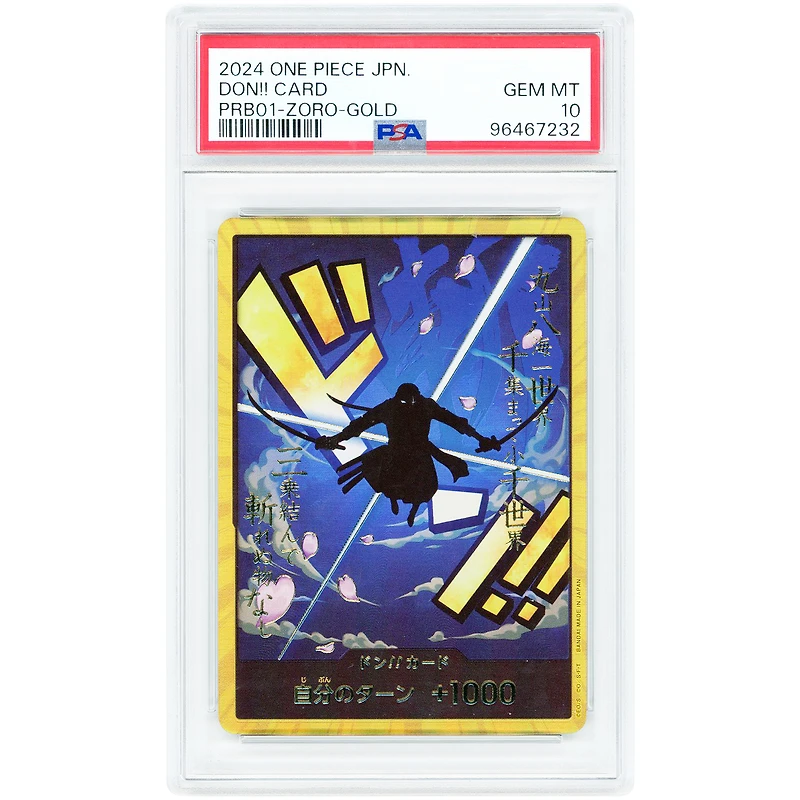 Don!! Zoro 2024 One Piece Promotion Cards Gold #NNO PSA Authenticated 10 Card