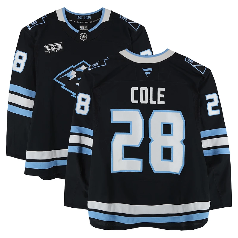 Ian Cole Utah Mammoth Game-Used #28 Black Set 2 Jersey Worn During Games Played Between January 11 and March 26, 2026