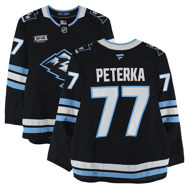 JJ Peterka Utah Mammoth Game-Used #77 Black Set 2 Jersey Worn During Games Played Between January 11 and March 26, 2026
