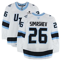 Dmitry Simashev Utah Mammoth Game-Used #26 White Jersey vs. Philadelphia Flyers on March 5, 2026