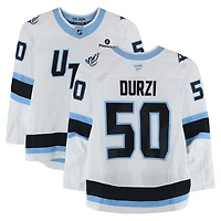 Sean Durzi Utah Mammoth Game-Used #50 White Set 2 Jersey Worn During Games Played Between December 14, 2025 and March 28, 2026