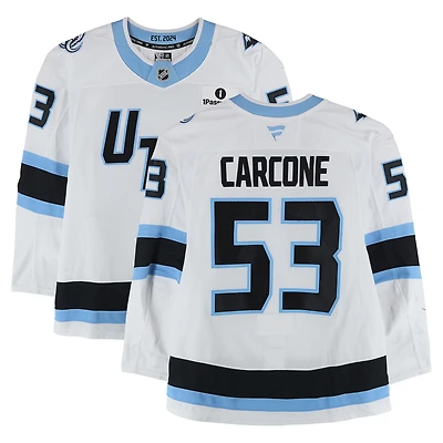 Michael Carcone Utah Mammoth Game-Used #53 White Set 2 Jersey Worn During Games Played Between December 14, 2025 and March 28, 2026