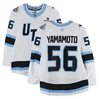 Kailer Yamamoto Utah Mammoth Game-Used #56 White Set 2 Jersey Worn During Games Played Between December 14, 2025 and March 28, 2026