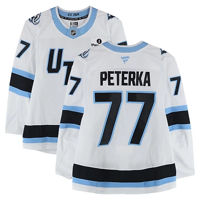 JJ Peterka Utah Mammoth Game-Used #77 White Set 2 Jersey Worn During Games Played Between December 14, 2025 and March 28, 2026