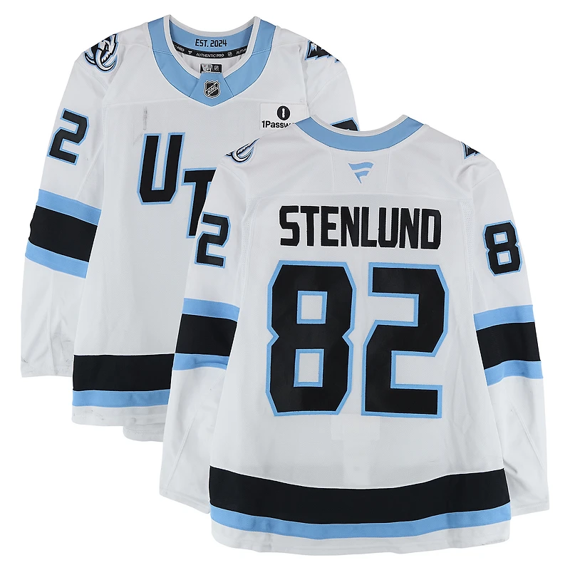 Kevin Stenlund Utah Mammoth Game-Used #82 White Set 2 Jersey Worn During Games Played Between December 14, 2025 and March 28, 2026