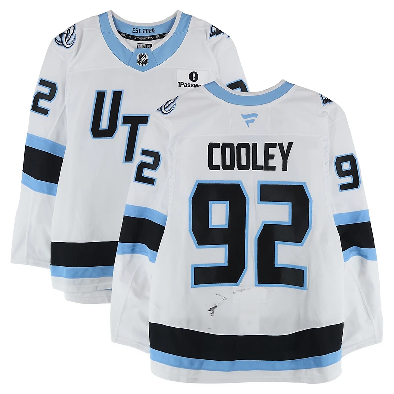 Logan Cooley Utah Mammoth Game-Used #92 White Set 2 Jersey Worn During Games Played Between December 14, 2025 and March 28, 2026