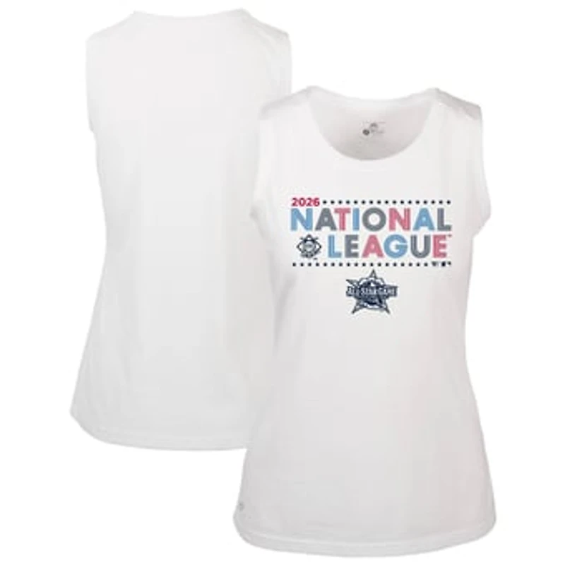 Women's Levelwear White 2026 MLB All-Star Game National League Star-Spangled Macy Sleeveless Tee