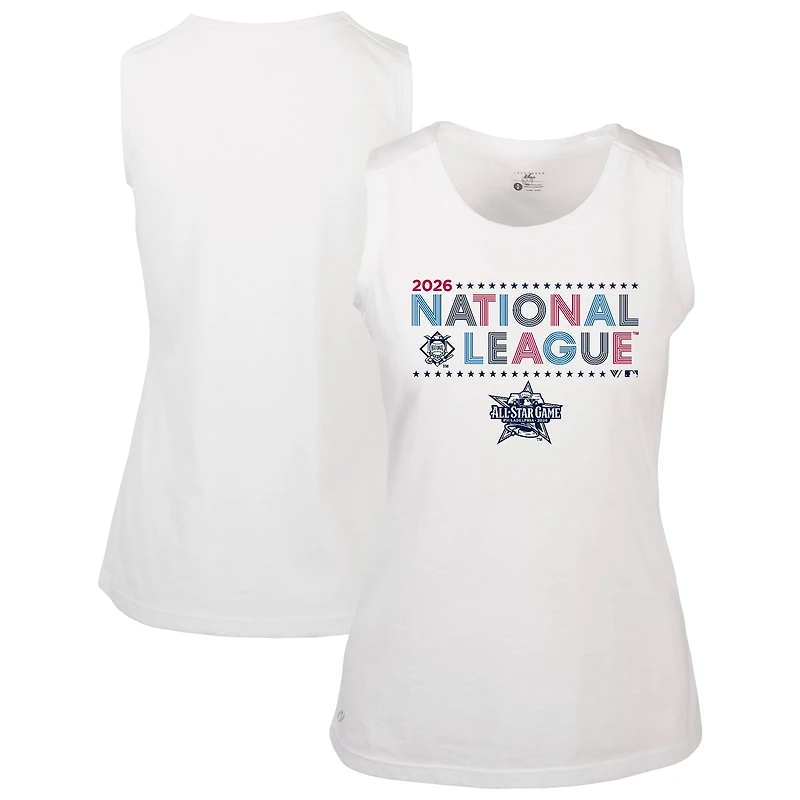 Women's Levelwear White 2026 MLB All-Star Game National League Star-Spangled Macy Sleeveless Tee