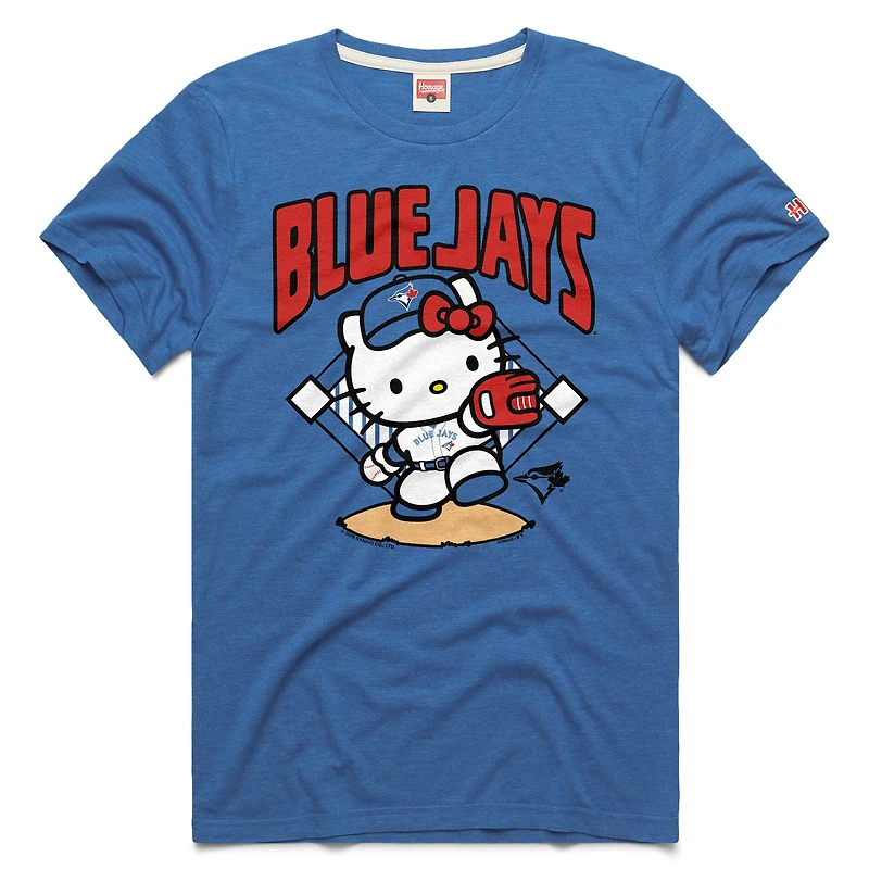 Unisex Homage Royal Toronto Blue Jays Hello Kitty Tri-Blend T-Shirt