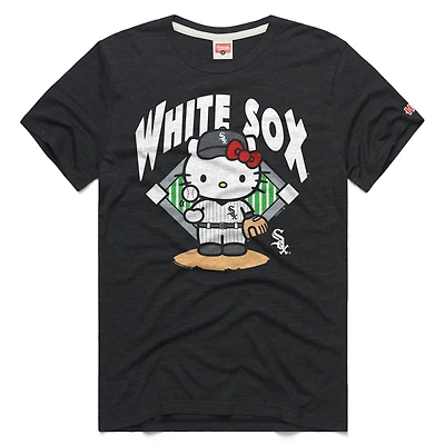 Unisex Homage  Charcoal Chicago White Sox Hello Kitty Tri-Blend T-Shirt