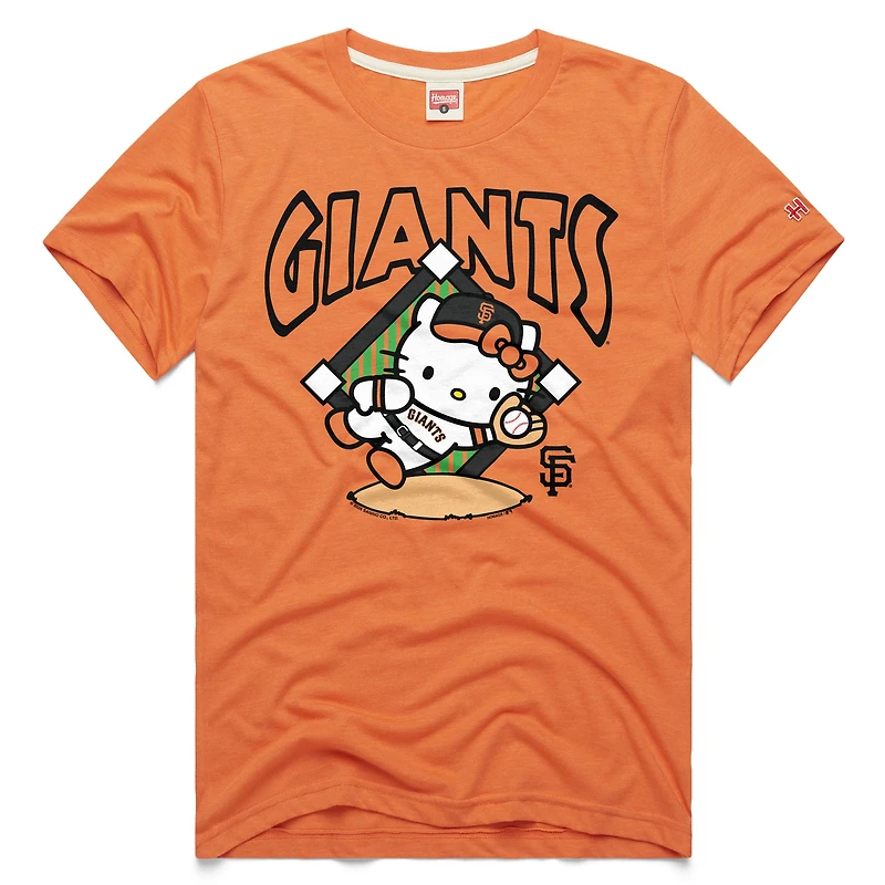 Unisex Homage Orange San Francisco Giants Hello Kitty Tri-Blend T-Shirt