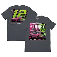 Men's Team Penske  Charcoal Ryan Blaney #12 Body Armor Flash IV T-Shirt