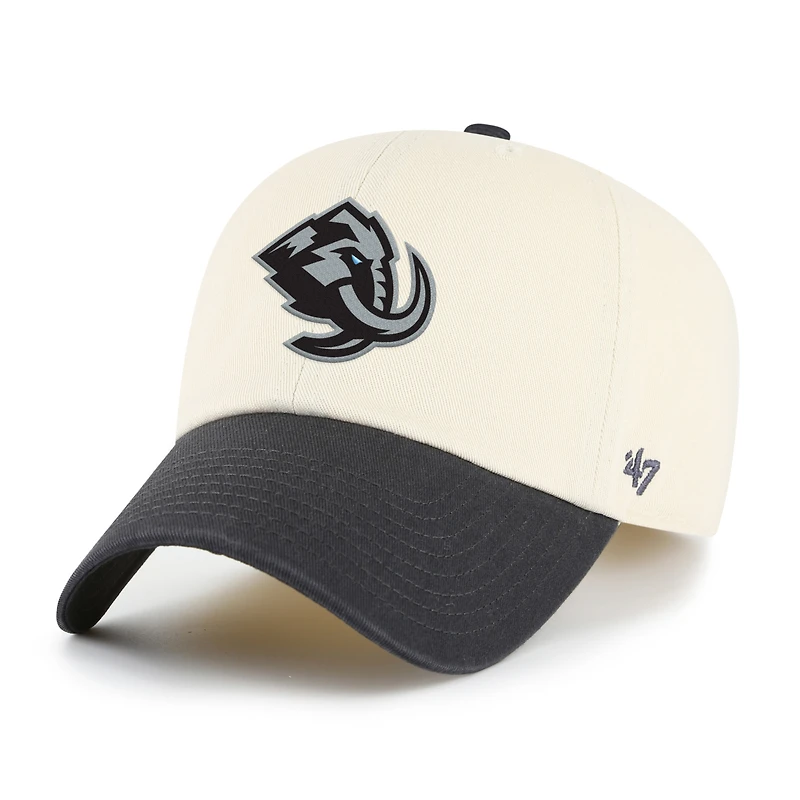 Men's '47 Cream/Charcoal Utah Mammoth Clean Up Adjustable Hat