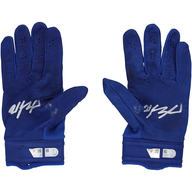 Wyatt Langford Texas Rangers Autographed Game-Used Nike Batting Gloves from the 2025 MLB Season