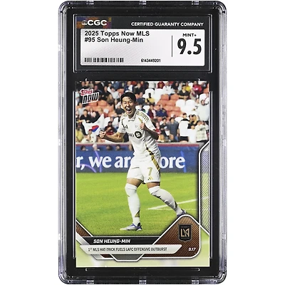 Son Heung-Min LAFC 2025 Topps Now MLS 1st MLS Hat-Trick Fuels LAFC Offensive Outburst #73 CGC Authenticated 9.5 Card
