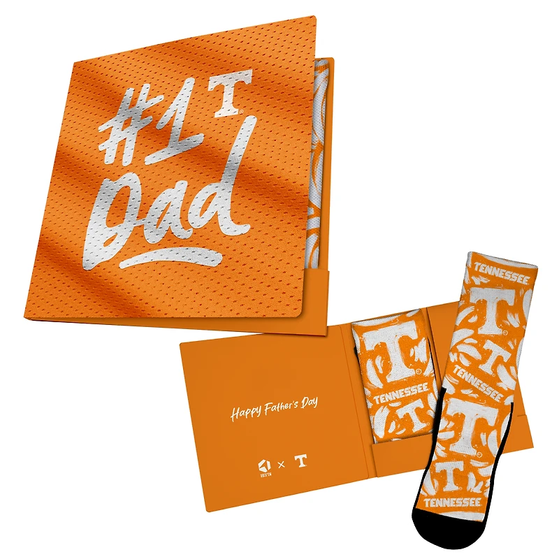 Unisex Rock Em Socks Tennessee Orange Tennessee Volunteers #1 Dad Gift Card Socks