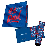 Unisex Rock Em Socks  Royal Buffalo Bills #1 Dad Gift Card Socks