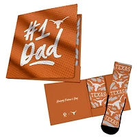 Unisex Rock Em Socks  Texas Orange Texas Longhorns #1 Dad Gift Card Socks