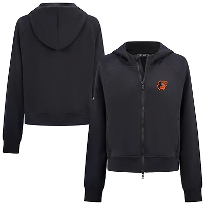 Women's Levelwear  Black Baltimore Orioles Insignia 2.0 Judd Raglan Full-Zip Hoodie