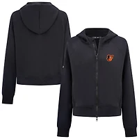Women's Levelwear  Black Baltimore Orioles Insignia 2.0 Judd Raglan Full-Zip Hoodie