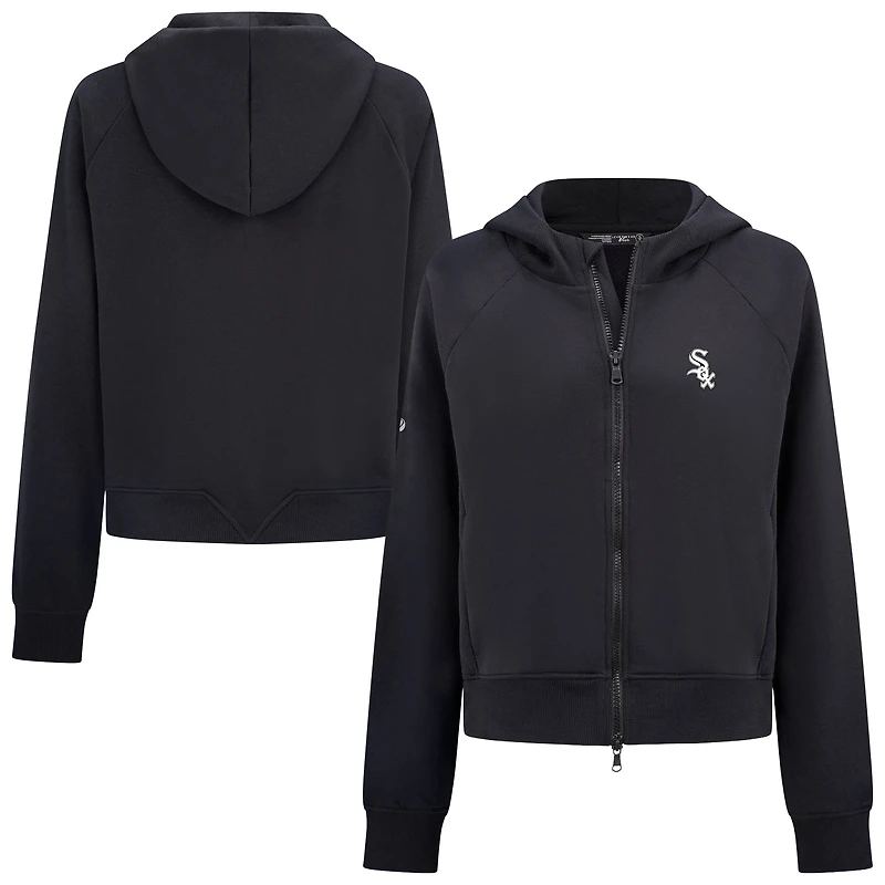 Women's Levelwear  Black Chicago White Sox Insignia 2.0 Judd Raglan Full-Zip Hoodie
