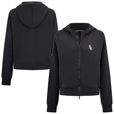 Women's Levelwear  Black Chicago White Sox Insignia 2.0 Judd Raglan Full-Zip Hoodie