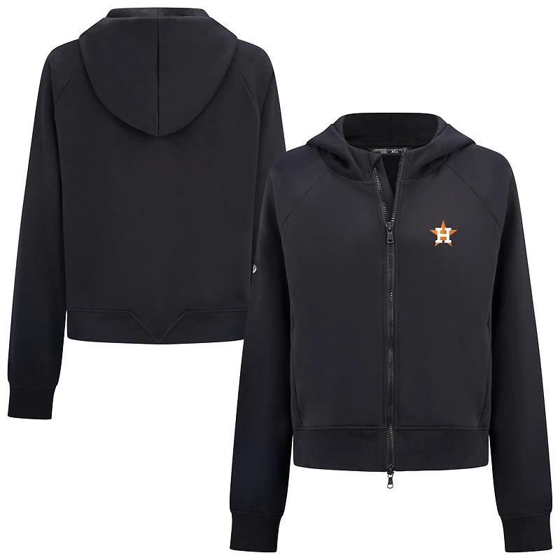 Women's Levelwear  Black Houston Astros Insignia 2.0 Judd Raglan Full-Zip Hoodie
