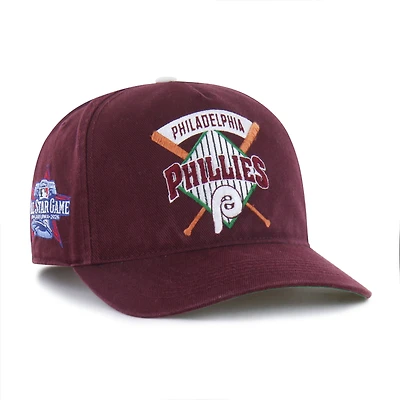 Men's '47 Maroon Philadelphia Phillies 2026 MLB All-Star Game x Rawlings Cross Bats Hitch Adjustable Hat